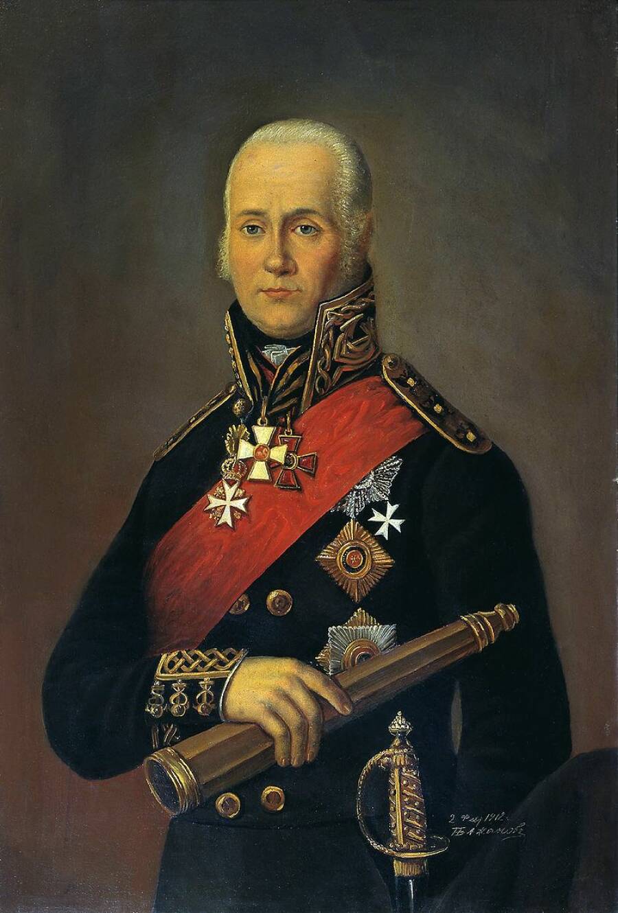 Портрет Ф.Ф. Ушакова работы Петра Бажанова, 1912 г.