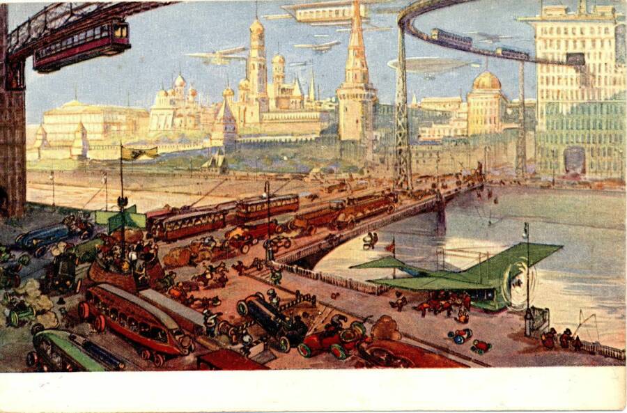 Фантазии на тему «Москва будущего». 1910-е гг. 