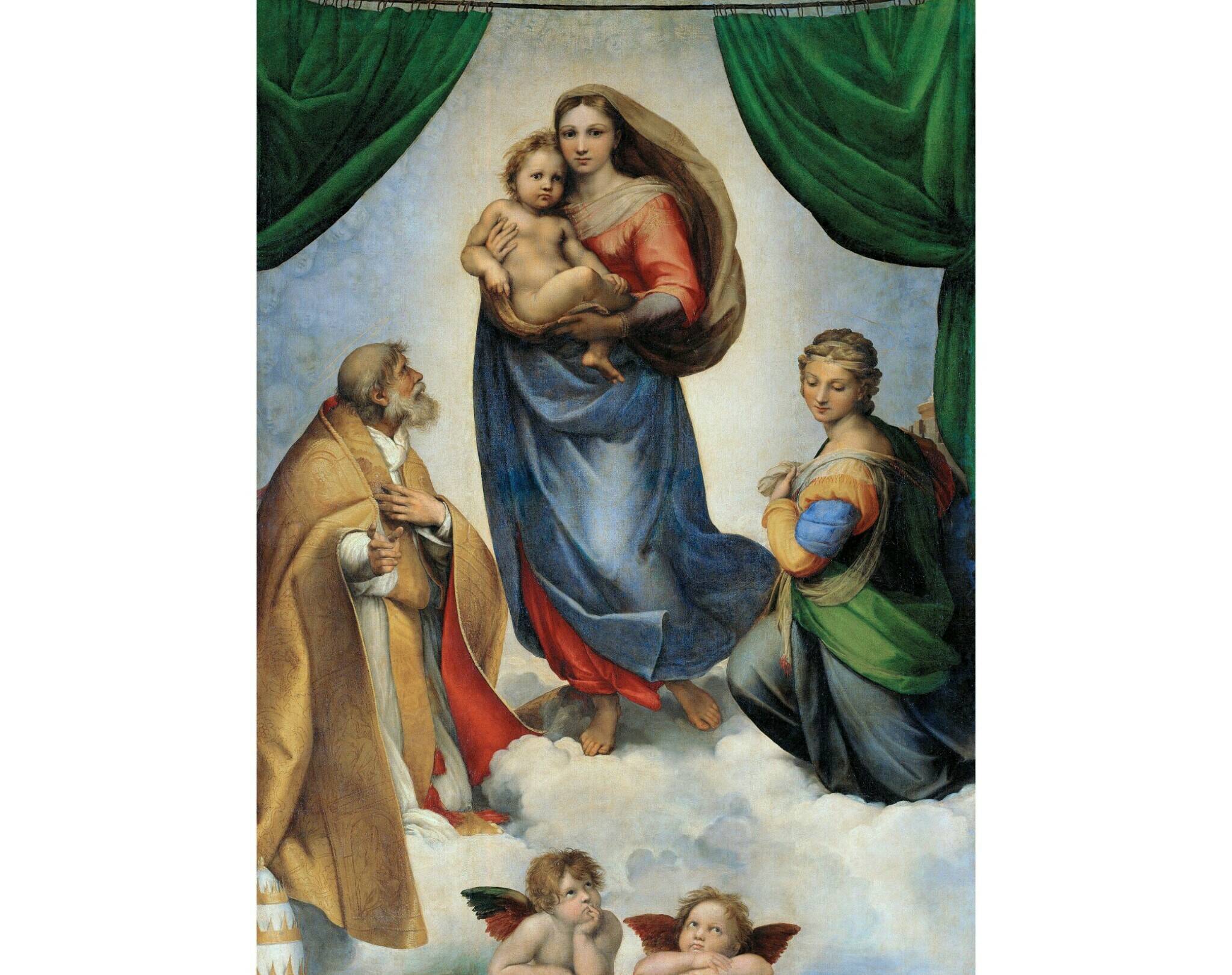  «Сикстинская Мадонна», 1512-1513 гг. Галерея старых мастеров, Дрезден.