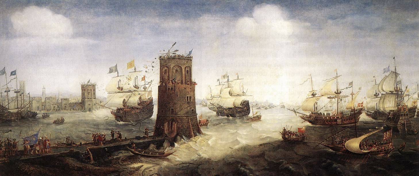 Осада Дамьетты, 1218-1219 гг.  Mark Cartwrightby Cornelis Claesz van Wieringen. Frans Hals Museum, Haarlem, Netherlands