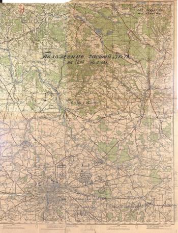 Карта положения частей 3-й Гвардейской танковой армии на 10 мая 1945 года