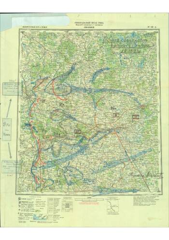 Карта общей обстановки в районе г. Смоленск на 12-18 июля 1941 г.