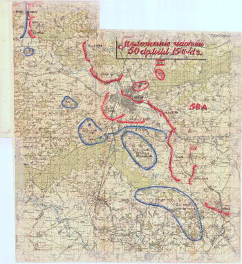 Карта положения войск 50 армии на 15 ноября 1941 г.